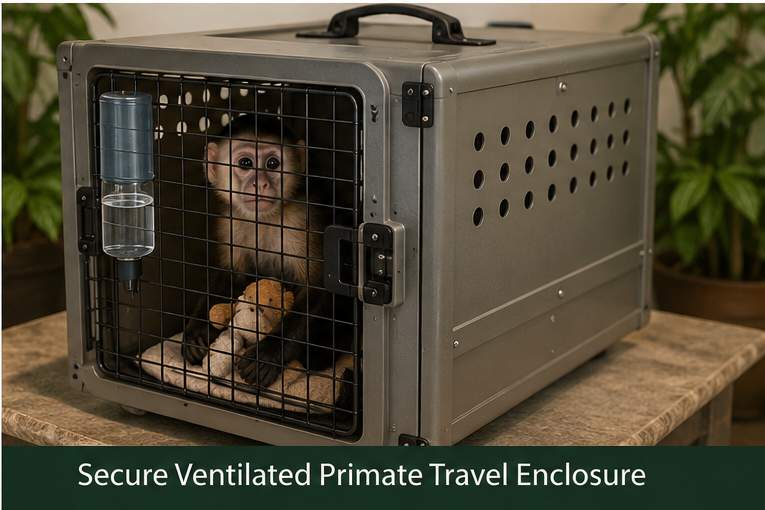 Primate Delivery Secure ventilated  travel crate,Secure ventilated primate travel enclosure