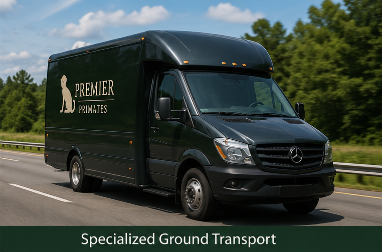 primate ground delivery, Safe ground transportation for a primate